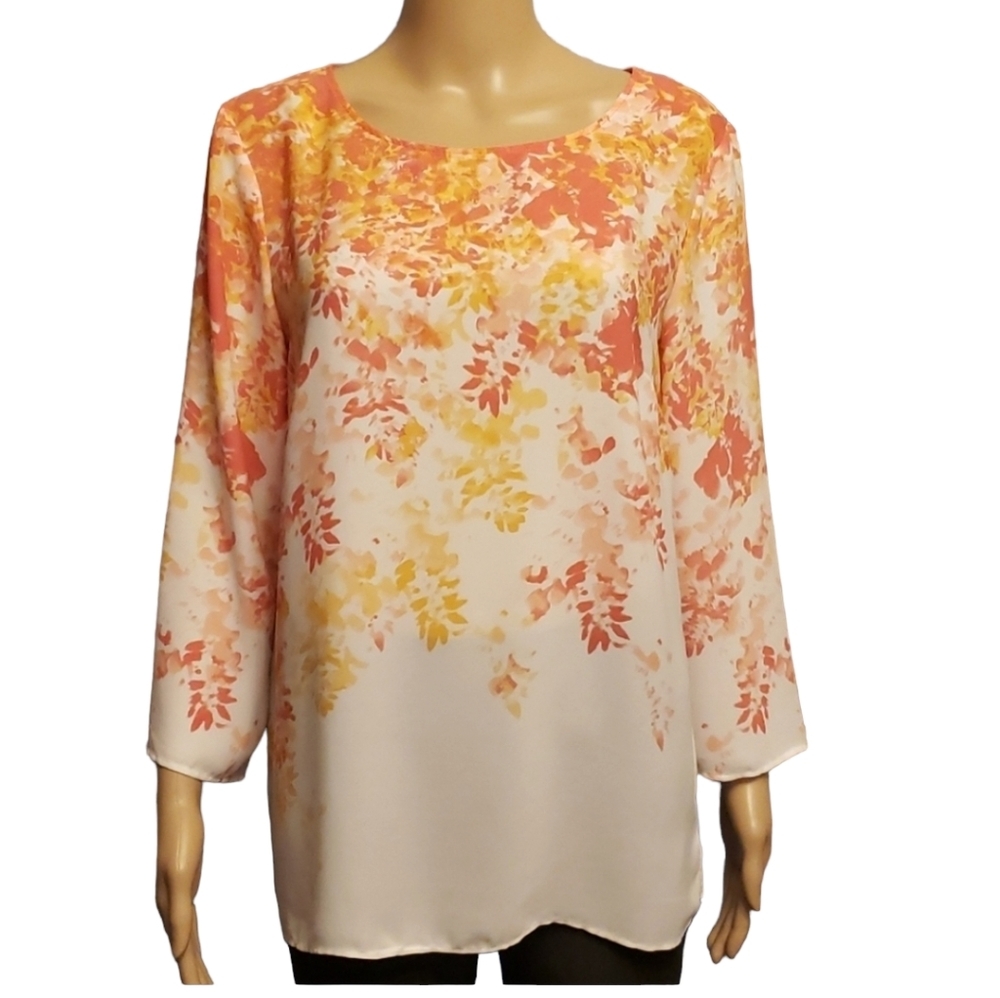 Rose & Olive Floral Blouse Size M